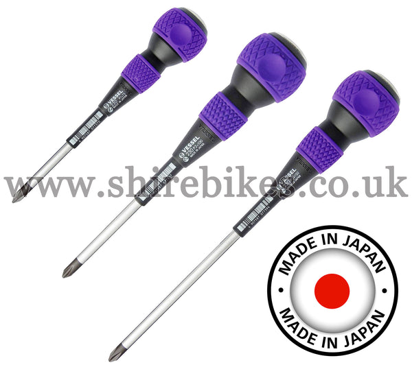 VESSEL (Made in Japan) JIS Set of 3 Screwdrivers